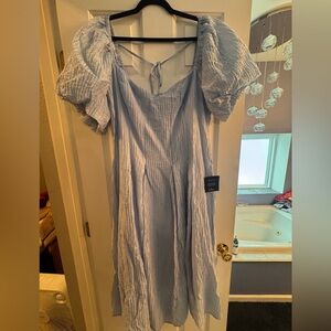 Lulu's Sky Blue Textured Dress NWT